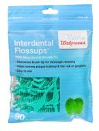 🦷 efficient mint flavored walgreens interdental flossups - pack of 90 logo