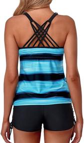 img 3 attached to 👙 Stylish & Sporty: Yonique Tankini Swimsuits for Active Women - Get the Perfect Gradient Athletic Women's Clothing and Swimsuit Cover-Ups!