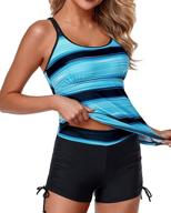 👙 stylish & sporty: yonique tankini swimsuits for active women - get the perfect gradient athletic women's clothing and swimsuit cover-ups! logo