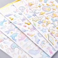 txin 5 sheets cute 3d stickers for girls - calendar, scrapbook, planner, journal - random styles logo