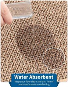 img 3 attached to 🏠 MontVoo Washable Kitchen Rugs and Mats Set - Non-Skid Rubber Kitchen Mats for Floor, Sink Area, Hallway, Laundry Room - 2PCS Runner Rugs (17"x30"+17"x47") in Oats