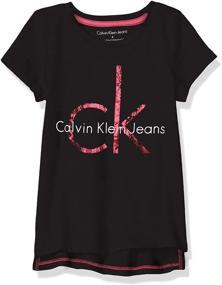 img 1 attached to Calvin Klein Девочки Логотип Антрацит FA21 Одежда для девочек.