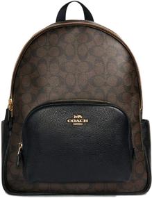 img 4 attached to 🎒 Coach Women's Signature Canvas Backpack - Upgrade your Style with Designer Backpacks!