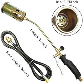 img 3 attached to 🔥 Industrial Heating Torch - Propane Torch for Ice, Snow Melting, Lawn Fire, and Burning