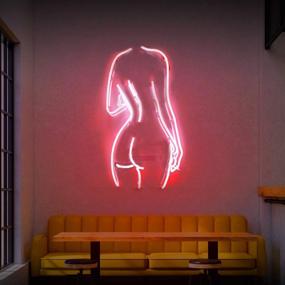 img 3 attached to Transform Your Space with Naked Lady Real Glass Neon Signs: Perfect Neon Light Decor for Home, Bedroom, Bar, Office, and Special Occasions!