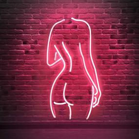 img 4 attached to Transform Your Space with Naked Lady Real Glass Neon Signs: Perfect Neon Light Decor for Home, Bedroom, Bar, Office, and Special Occasions!