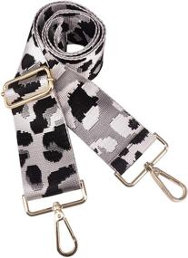 img 2 attached to Wolven Jacquard Weave Adjustable Purse Strap Replacement Crossbody Shoulder Strap For Handbag Laptop Bag Etc - (Black White Pattern)