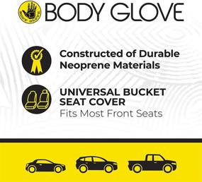 img 2 attached to 🧥 Universal Black Neoprene Snug Fit Body Glove Bucket Seat Cover, 1 Pack - Model #22-1-70331-9