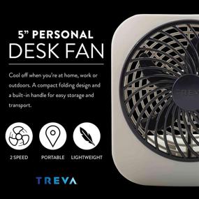 img 1 attached to O2COOL 5-inch Portable Fan Battery Operated, 1 Unit, Grey