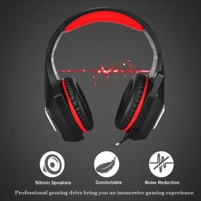 img 2 attached to Xbox One Headset With Mic LED Light On Ear Gaming Headphone PS4