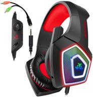 xbox one headset with mic led light on ear gaming headphone ps4 logo