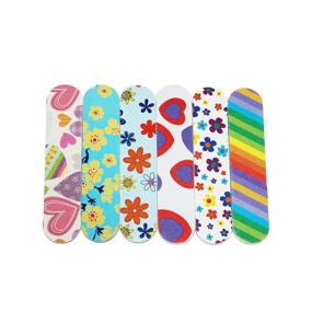 img 1 attached to 💅 1 Dozen Colorful Girly Mini Emery Board Nail Files for ZMOI