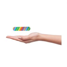 img 2 attached to 💅 1 Dozen Colorful Girly Mini Emery Board Nail Files for ZMOI