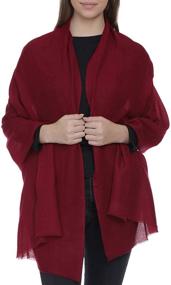 img 1 attached to 🧣 Premium Cashmere-Kashmir-Merino Pashmina Women's Scarves & Wraps - Ideal Accessories