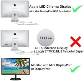 img 1 attached to 🔌 Адаптер Amiroko USB-C к Mini DisplayPort, USB 3.1 Type C (Thunderbolt 3) к Mini DP с поддержкой 4K и 1080P для MacBook Pro, Alienware, LED Cinema Display / Dell Monitor, серый.