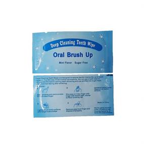 img 1 attached to 50 Disposable Finger Teeth Wipes with Mint Flavor for Fresh Breath & Deep Cleaning