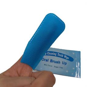 img 2 attached to 50 Disposable Finger Teeth Wipes with Mint Flavor for Fresh Breath & Deep Cleaning