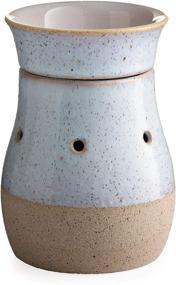 img 3 attached to CANDLE WARMERS ETC. Midsized Illumination Fragrance Warmer: The Perfect Light-Up Warmer for Scented Candle Wax Melts, Tarts, and Fragrance Oils in Rustic White Pottery - Freshen Smaller Rooms with Ease!