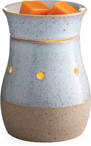 img 4 attached to CANDLE WARMERS ETC. Midsized Illumination Fragrance Warmer: The Perfect Light-Up Warmer for Scented Candle Wax Melts, Tarts, and Fragrance Oils in Rustic White Pottery - Freshen Smaller Rooms with Ease!