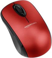 🖱️ red amazon basics wireless mouse with usb nano receiver logo