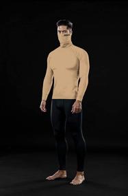 img 3 attached to 👕 DRSKIN Men's Thermal Compression Turtleneck Shirt - Long Sleeve Baselayer for Running, Sports, and Wintergear