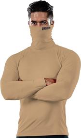 img 4 attached to 👕 DRSKIN Men's Thermal Compression Turtleneck Shirt - Long Sleeve Baselayer for Running, Sports, and Wintergear