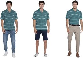 img 2 attached to 👕 Dronkon Short Sleeve Stripe Regular Fit T-Shirts: Stylish Men's Clothing for Trendy Shirts