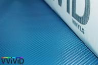 🔵 electric blue 3d carbon fiber vinyl wrap roll with air release technology - vvivid xpo (1ft x 5ft) logo