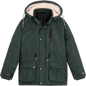 img 4 attached to 🧥 Winter Puffer Jackets with Fleece Lining for Boys' Clothing: Stay Cozy and Stylish!