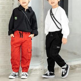 img 1 attached to MINI PANDA Toddler Little 2 Pack Boys' Clothing ~ Pants