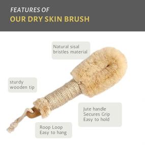 img 2 attached to 🧴 Оживите свою кожу с помощью натуральной сухой щетки для кожи Touch Me All Natural Spa Sisal - премиум качество - длина 9 дюймов