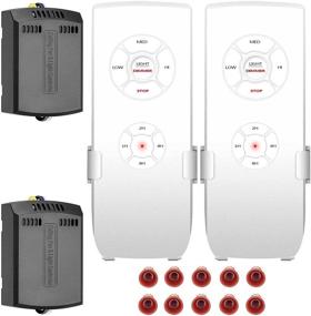 img 4 attached to Compact 2-Pack Ceiling Fan Remote Control & Light Dimmer Switch - Universal Kit for Hunter, Hampton Bay & More