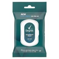 🌬️ stay fresh anywhere: degree men on-the-go deodorant wipes, cool rush scent logo