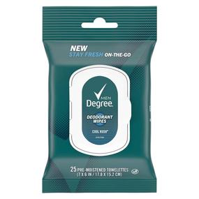 img 1 attached to 🌬️ Stay Fresh Anywhere: Degree Men On-The-Go Deodorant Wipes, Cool Rush Scent