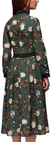 img 3 attached to 🌸 Charming Vintage Midi Dress for Women – Simple Flavor Floral Print, Long Sleeve, Ideal for Elegant Workwear