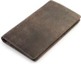 img 1 attached to 👜 Visconti 724 Hunter Distressed Brown Leather Tall Bifold Wallet - Ideal for Home, Business, or Travel, Measures 7x4x1 Inches (Oil Brown)