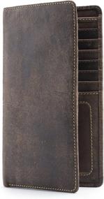 img 2 attached to 👜 Visconti 724 Hunter Distressed Brown Leather Tall Bifold Wallet - Ideal for Home, Business, or Travel, Measures 7x4x1 Inches (Oil Brown)