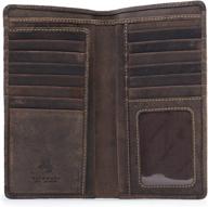 👜 visconti 724 hunter distressed brown leather tall bifold wallet - ideal for home, business, or travel, measures 7x4x1 inches (oil brown) logo
