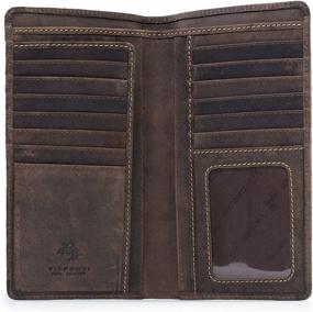 img 4 attached to 👜 Visconti 724 Hunter Distressed Brown Leather Tall Bifold Wallet - Ideal for Home, Business, or Travel, Measures 7x4x1 Inches (Oil Brown)