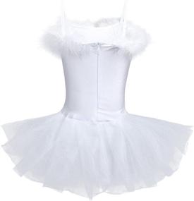 img 3 attached to ACSUSS Girls Sequin Ballet Tutu Leotard Dress for Stage Performance, Ballroom Dance, Jazz, Modern Dancing Costume