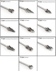img 3 attached to 🛠️ DLtools 10pcs Aluma Cut Tungsten Carbide Rotary Burr Set: Precision Metal Carving, Drilling, and Polishing Cutter Bits – 1/8" (3mm) Shank, 1/4" (6mm) Head Dia – Ideal for Die Grinder Drill on Aluminum and Wood