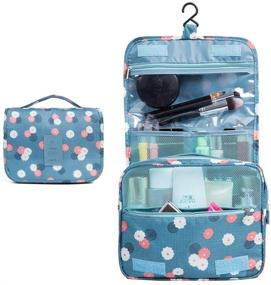 img 3 attached to 💧 Sechunk Waterproof Travel Toiletry Bags - Hanging Multi-functional Cosmetic Bag Makeup Bag for Women (Blue)