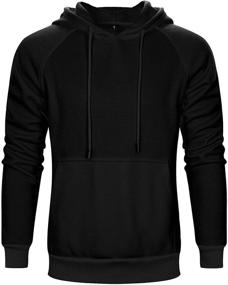 img 3 attached to 👕 TOLOER Hoodies Contrast Pullover Outwear: Stylish Men's Active Clothing