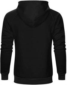 img 2 attached to 👕 TOLOER Hoodies Contrast Pullover Outwear: Stylish Men's Active Clothing