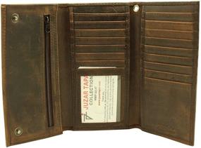 img 4 attached to Leather Checkbook Stainless Blocking Truckers Men's Accessories for Wallets, Card Cases & Money Organizers