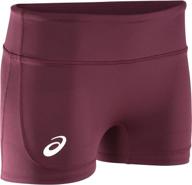 🩳 asics women's team performance shorts logo