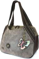 chala bowling bag stone gray women's handbags & wallets in shoulder bags logo