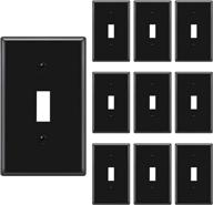 🔘 bestten 1-gang toggle wall plate [10 pack] - unbreakable polycarbonate light switch cover, standard size, ul listed, black logo