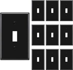 img 4 attached to 🔘 Bestten 1-Gang Toggle Wall Plate [10 Pack] - Unbreakable Polycarbonate Light Switch Cover, Standard Size, UL Listed, Black