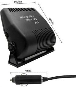 img 1 attached to 🚗 Portable Car Heater - 2 in 1 12V 150W: Fast Heating/Cooling, Defrost & Defogger for Windscreen